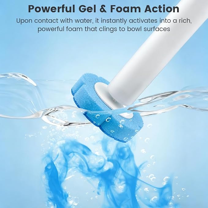 36 Count Disposable Toilet Brush Heads, Automatic Release Refills (12 Ocean, 12 Lemon, 12 Lavender Scents)