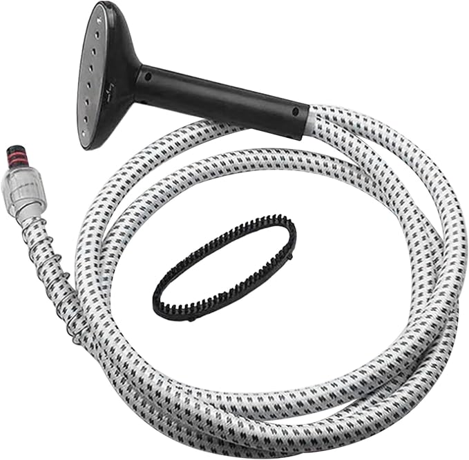 HANABASS Garment Steamer Replacement Hose and Nozzle with Brush Head, Universal Steamer Air Pipe Accessory, Buckle Style for Home and Travel Use