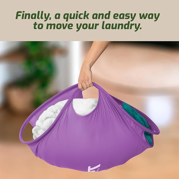 Laundry Turtle Collapsible Laundry Basket for Washer & Dryer (Lavender, Small)