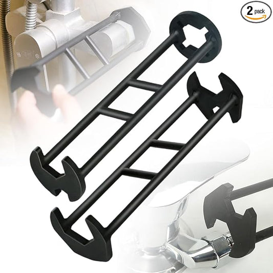 Eadwe Multifunctional Sink Wrench, 2026 Upgraded Sink Wrench Faucet Plumbing Tool, Basin Wrench Under Sink Faucet Wrench Tight Spaces Tools for Kitchen and Bathroom (A+B)