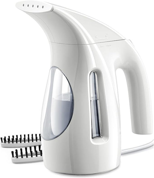 HiLIFE Steamer for Clothes, Handheld Garment Steamer, 240ml Big Capacity, 700W, Strong Power, Fabric Quick Wrinkle Remover with Brush for Home, Office(ONLY 120V)-White