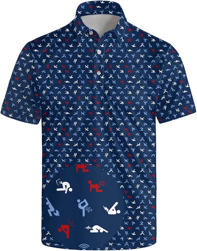 Polo Shirts for Men Moisture Wicking Mens Polo Shirts Patriotic Shirts for Men