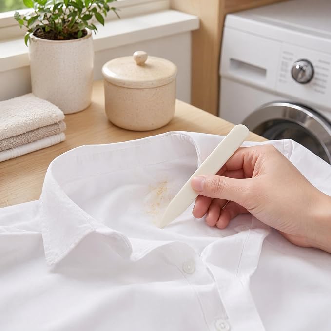 Ox Bone Clothes Scraper Tool for Fabric Stain Removal | Laundry Pretreatment Scraper for Clothing, Carpet, Upholstery and Delicate Fabrics, Smooth Polished Cleaning Tool