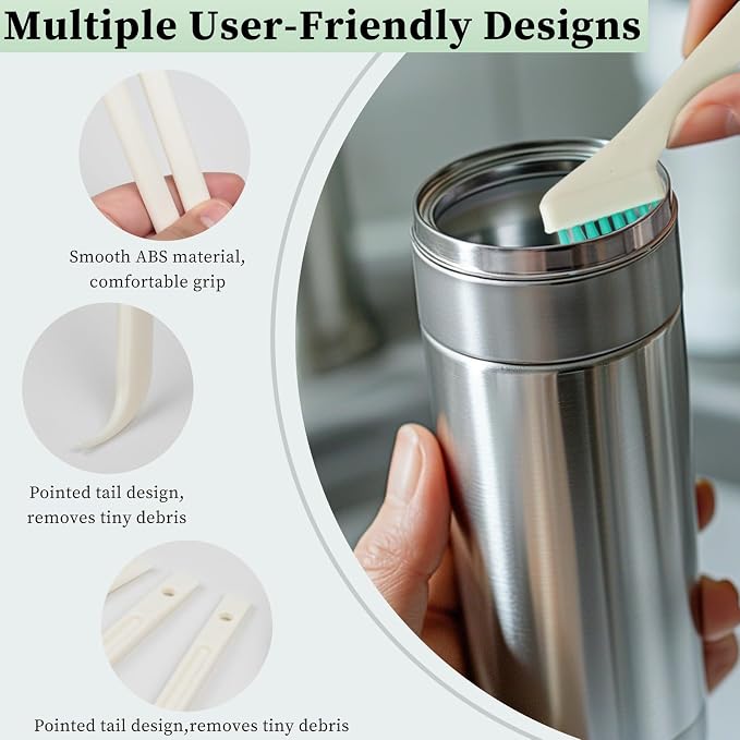 8-Piece Small Cleaning Brush Set for Tight Spaces, Mini Crevice Brushes for Household Use, Ideal for Humidifiers, Cup and Toasters