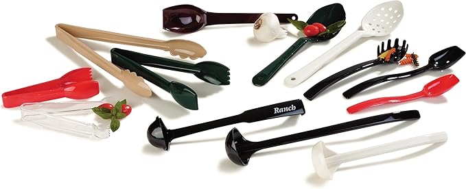 Carlisle FoodService Products 029503 Carly Plastic Dressing/Serving Ladle, 1 oz./9.5", Black (1 Unit)