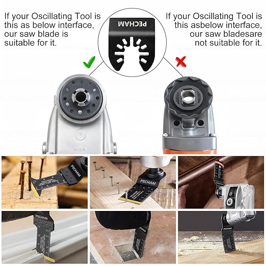 Oscillating Tool Blade, 37PCS Universal Wood Metal Oscillating Multitool Quick Release Saw Blades Fit Porter Cable Black & Decker Rockwell Ridgid Ryobi Milwaukee DeWalt Chicago Craftsman