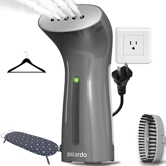 Steamer for Clothes, Hand Held Portable Travel Garment Steamer, Metal Steam Head, 25s Heat Up, Pump System, Mini Size, Handheld Steamer for Any Fabrics, No Water Spitting (120, Volts)