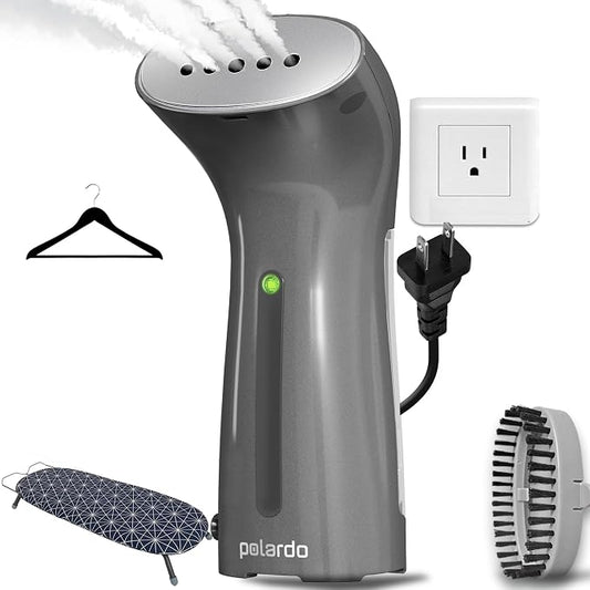 Steamer for Clothes, Hand Held Portable Travel Garment Steamer, Metal Steam Head, 25s Heat Up, Pump System, Mini Size, Handheld Steamer for Any Fabrics, No Water Spitting (120, Volts)