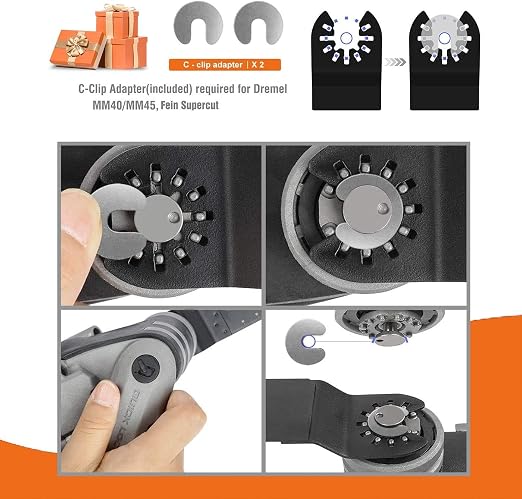 Multi Tool Grout Removal Blade 3 Pcs Diamond Oscillating Multitool Blades Compatible with DeWalt Makita and More