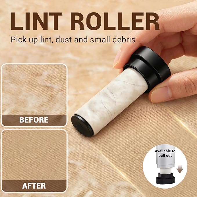 Fabric Shaver, 3 in 1 Lint Remover with Hair Remover Brush & Lint Rollers, Digital Led Display, 3 Speeds with Replaceable Blades, Remove Pilling for Clothes, Furniture, Sweater, Couch, Blanket, Pet