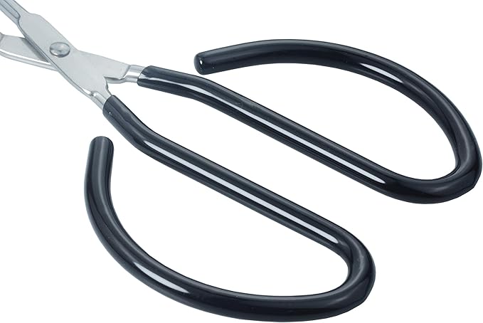 HINMAY 10-Inch Kitchen Scissor Tongs Stainless Steel Scissor Cooking Tongs