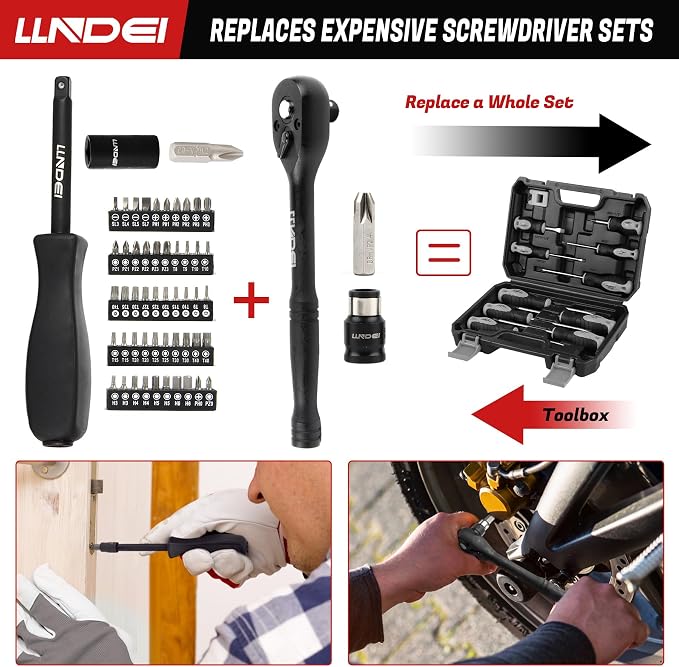 1/4 & 3/8" Drive Impact Socket Set 186Pcs SAE/Metric | CR-V Deep & Shallow Sockets, Ratchet, Spark Plug Socket, Bits, for Auto Repair Shop, Garage, Engine Rebuilding & DIY Projects