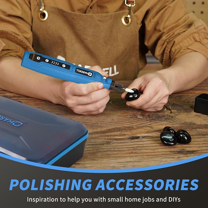 Mini Cordless Rotary Tool, 5-Speed 3.7V Rechargeable with 129 Accessories | Rechargeable Rotary Tool Kit with USB Charging Multi-Purpose DIY Tool for Sanding Polishing Drilling Engraving Woodworking
