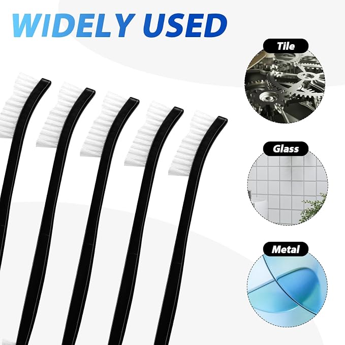 9 Pcs Double-Ended Cleaning Brushes Nylon Small Detailing Crevice Brush Mini Stiff Bristles Brushes All Purpose Cleaning Brush for Detailed Clean Jewelry Cars Kitchen Small Spacesnt