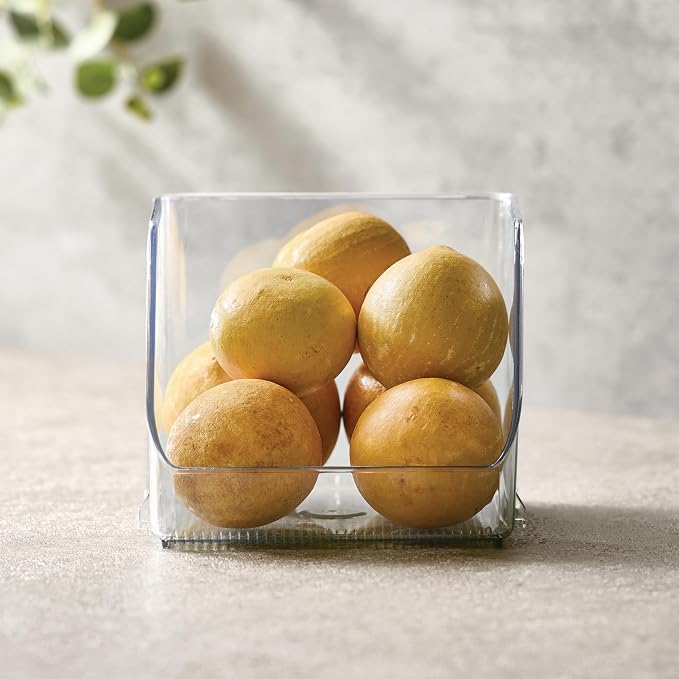 iDesign Stackable Open-Front Storage Bins, Set of 6, Clear | Kitchen and Pantry Organization