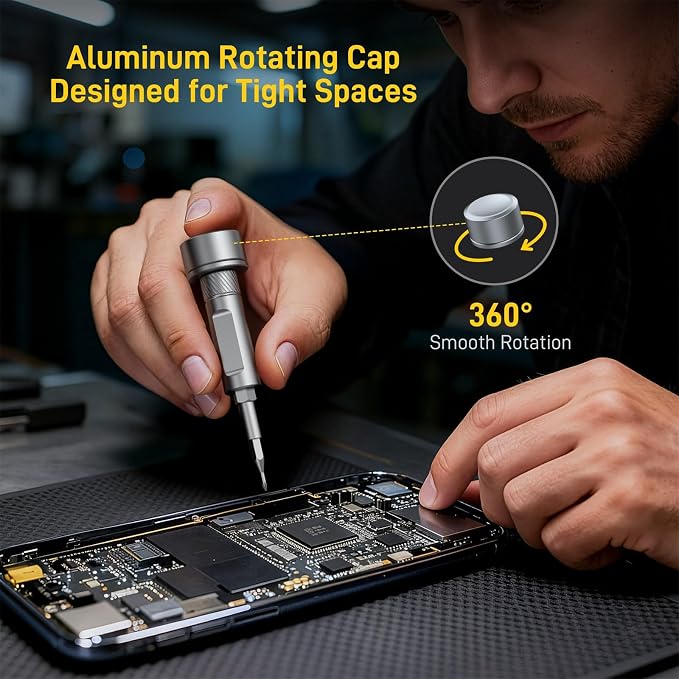 74 in 1 Magnetic Ratchet Screwdriver Set with Detachable T Handle | S2 Steel Bits Screwdriver Set, Repair Tool Kit for Furniture, Precision Electronics, Bicycle, DIY, Computer, Gift for Man