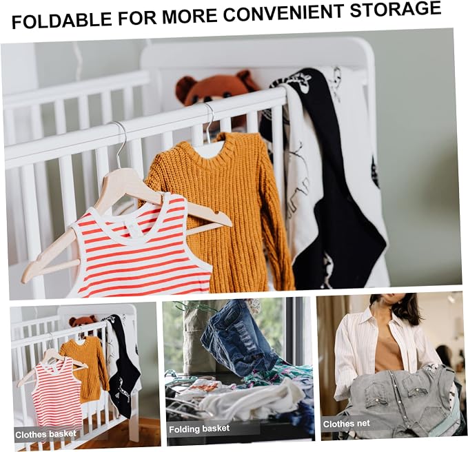 Folding Mesh Clothes Drying Rack Rectangular Laundry Drying Net Gray Trim Portable Hanging Dryer for T-Shirts and Sweaters for Home and Travel Use