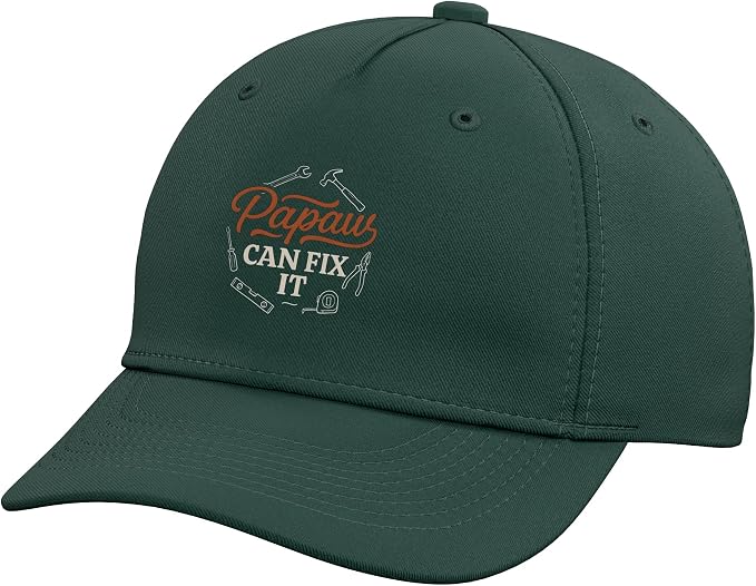 Papaws Can Fix It Handyman Repair Tool Humor Adjustable Baseball Hat