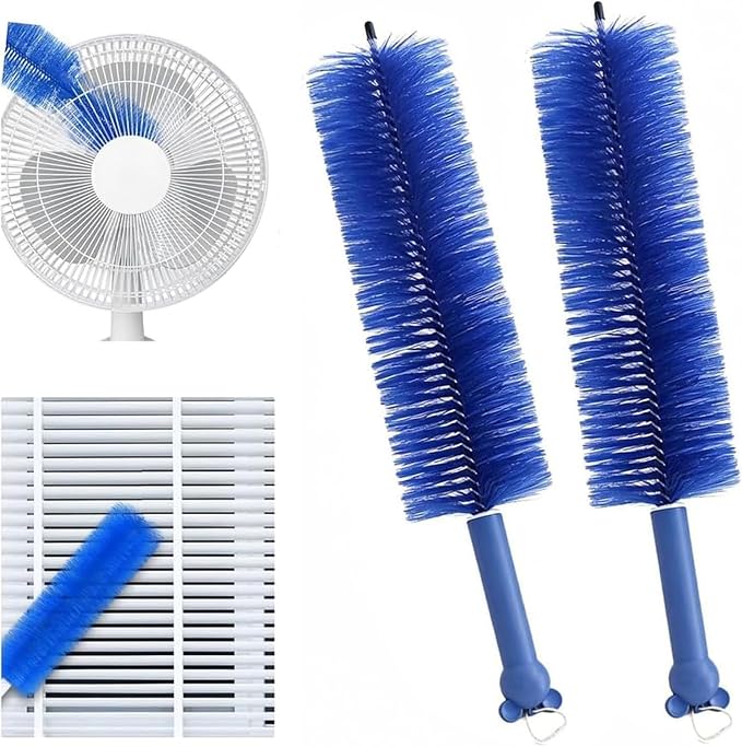 Upgrade Reusable Bendable Cleaning Brush,2026 New Bendable Microfiber Duster for Home Electric Fan Air Conditioner Car Vent Curtains Cleaner. (Blue)