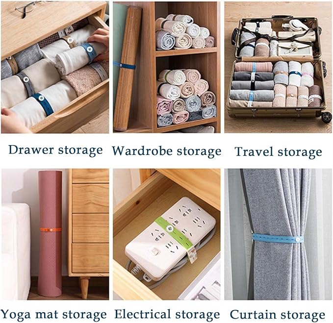 Quick and Easy Clothes Folding Shirt Folding Board Folding Clothes Helper for Easy Storage+Elastic Band with Buttonholes: 30 Pieces, Used to Store Sheets, Clothes, Blankets, Jeans, Sweaters, Towels