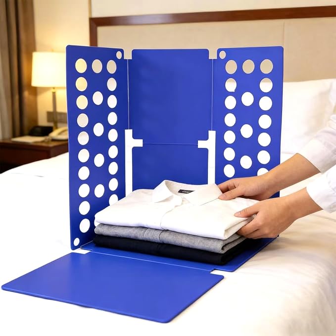 Clothes Folding Board, Blue Adjustable T-Shirt Folder,Kids clothes foldingboard 、Small Size for 1-9 Years Old、folding board for kids 15.7 x 18 Inch, Laundry Organizer for Adults and Kids(BLUE)