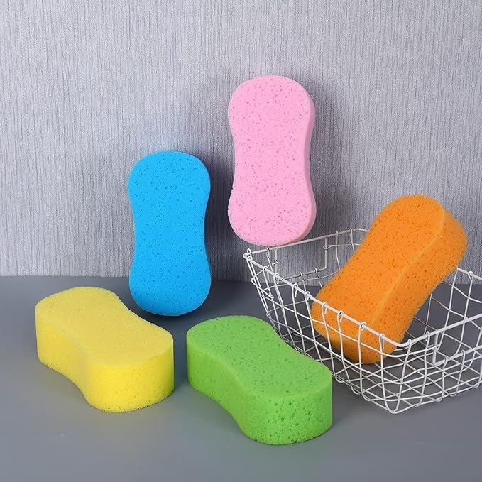 Car Wash Sponge, 3 Pack Extra Thick Large Colorful Cleaning Sponge | 8.7"X4.3"X2.4",Longer Lasting,No Scratch Surfaces,Multi-Purpose for Bathroom Kitchen Bike Boat