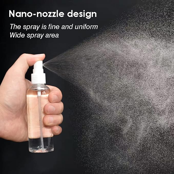 ZEJIA 6 Pack Small Spray Bottle, 2.7oz/80ml Travel Spray Bottle, Empty Fine Mist Spray Bottles, Refillable Mini Spray Bottles with Labels