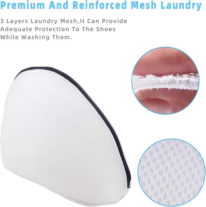 GOGOODA Mesh Laundry Bags for Delicates Durable Protective Wash Bags | Travel Storage Bags for Intimates Lingerie 2PCS(2 Shoe wash Bags(10.23 * 16.53in))