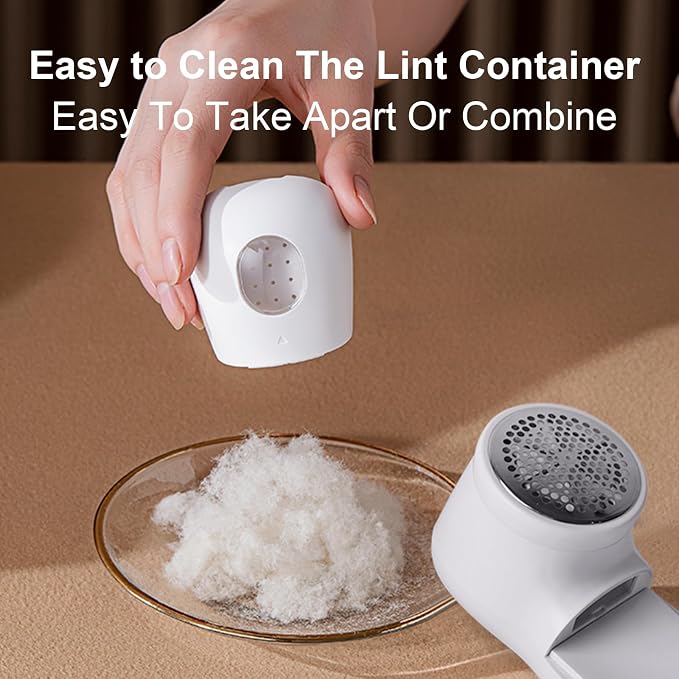 Rechargeable Fabric Shaver Lint Remover, 2 Blades Defuzzer for Clothes Couch Furniture Blankets