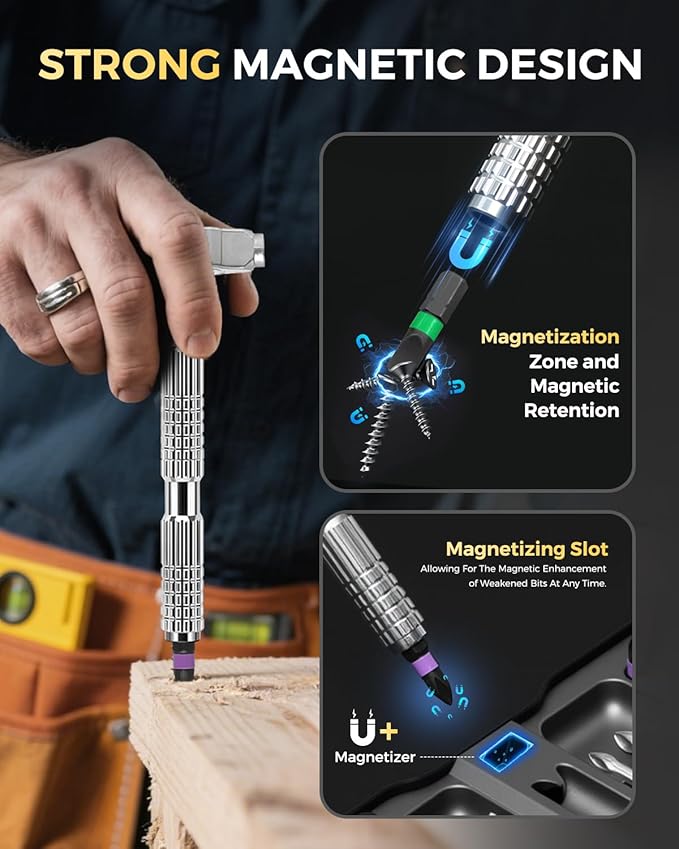 LIFEGOO Ratchet Screwdriver Set: 40 in 1 Magnetic Screwdriver Sets, DIY Combination Flexible Shaft Precision Screwdriver Kit with S2 Steel Bits for Electronics & Furniture Assembly, Bicycle Tools