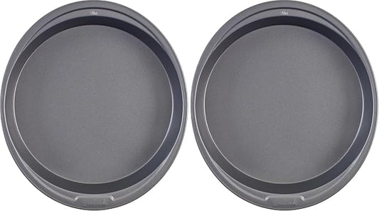 GoodCook Everyday Nonstick Steel Round Cake Pan, 9", Gray (Pack of 2)
