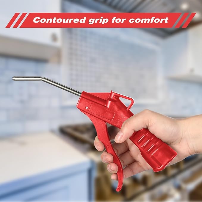 Honoson 16 Pcs Air Nozzle Blower Gun Pistol Grip Air Blow Tool Compressor Accessories for Industrial Household Mechanics (Red)