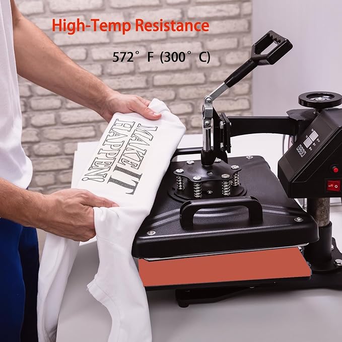 Silicone Heat Press Mat 15x15 Inch, Heat Resistant & Fireproof, Double Sided Washable Pad for Vinyl Ironing, HTV Transfer, Sublimation & Crafting Projects,Red