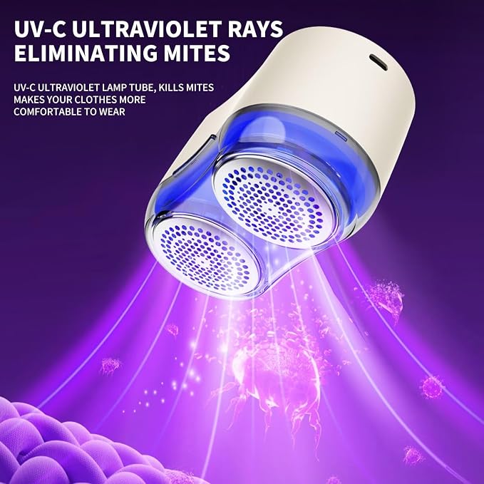 Fabric Shaver - 6 Leaf Stainless Steel Blades, Type-C Charging Electric Lint Remover for Sweater, Clothes, and Furniture, to Remove Pilling
