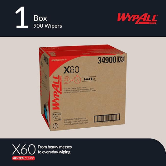 WypAll GeneralClean X60 Multi-Task Cleaning Cloths, 6 x 150 Towels (34900)