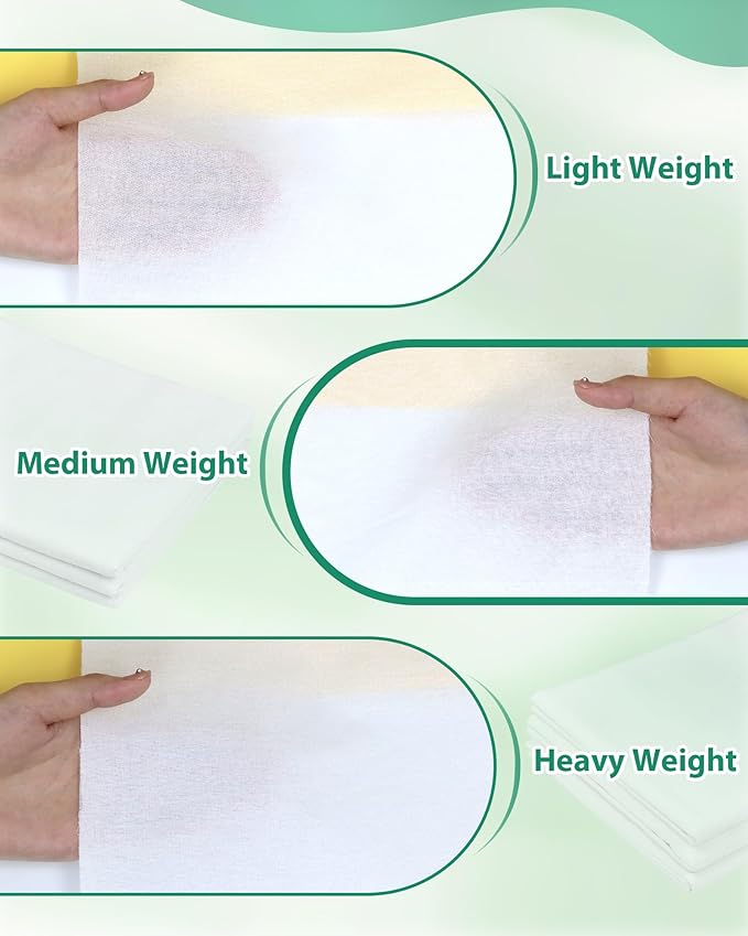 PLANTIONAL Woven Cotton Iron-On Fusible Interfacing: 44 inch X 2 Yards White Heavy Weight 100% Cotton Single-Sided Interfacing for Blouses Dress Shirts Collars DIY Crafts Supplies