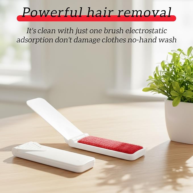 8PCS Mini Lint Brushes,Portable Foldable Lint Brush for Clothes-Compact Size-Reusable Travel LintBrushes for Pet Hair Remover Clothing Dust Removal Garment Fabric Fluff Cleaning Tool