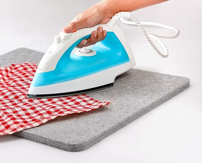 Tidy Monster 13.5''x13.5'' Wool Pressing Mat for Quilting, 100% Wool from New Zealand, Portable Felted Wool Ironing Mat