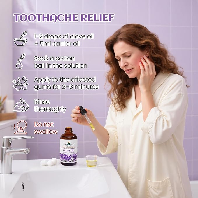 EVOKE OCCU Clove Essential Oil for Teeth and Gums, Skin, Aromatherapy | Clove Oil for Oral Care, Diffuser, Sore Muscles, Hair care, DIY Cleaning Sprays, Candle and Soap Making