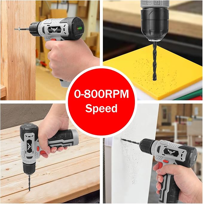 JENABOM Tool Set, 146-Piece Home Tool Kit with 8V Cordless Drill | Portable Tool Set with Storage Case, Hand Tools Kit for Apartment, Office & Daily DIY Repairs, for Men & Women