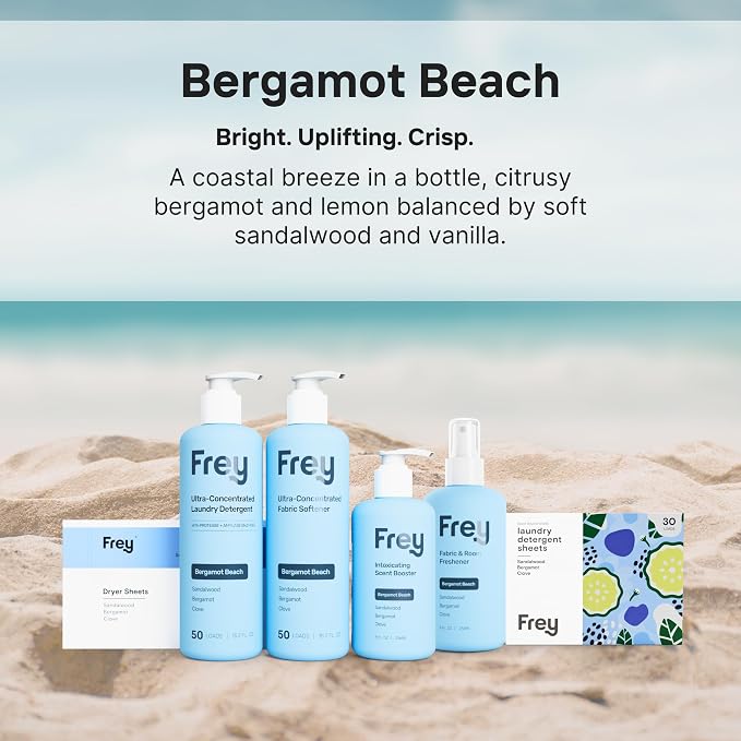 FREY Plant-Powered Fabric Softener, 2-Pack, Bergamot Beach