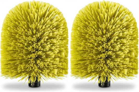2 Pack Screw on Webster Cobweb Duster Head for Pole,Spider Web Remover Brush, Cobweb Duster Head Attachment,Fits Standard 3/4 inch Threaded Poles(Big, Green)