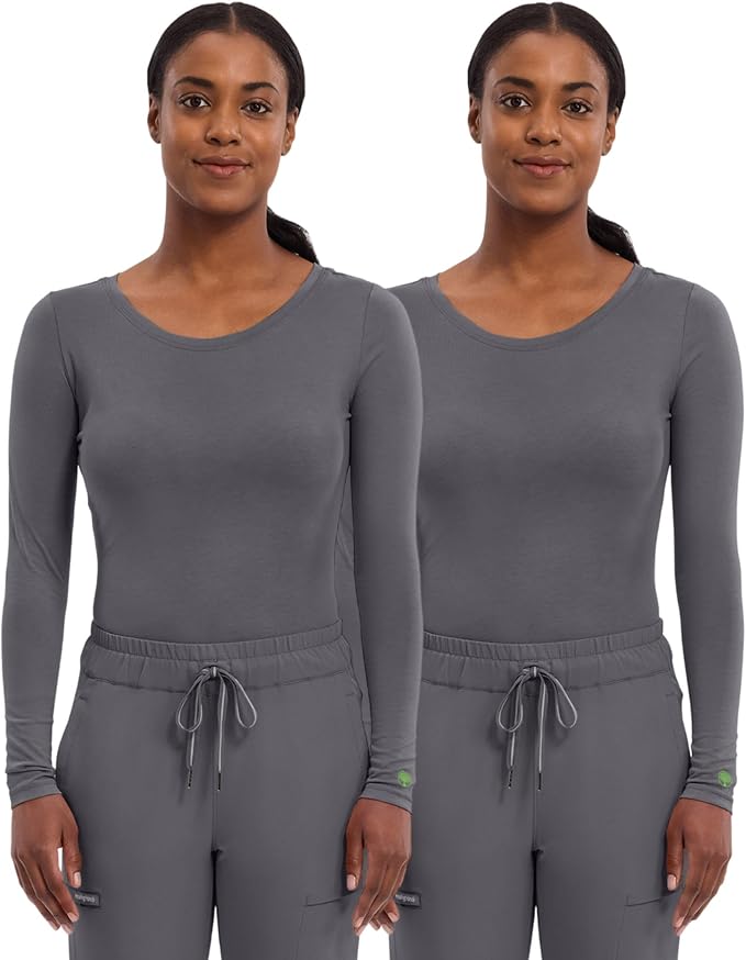 Healing Hands Underscrub Long Sleeve Women Knits Scrub Tops | Soft Cotton Blend Knit, Breathable Stretch Comfort, Machine Wash, Easy Care Fabric, Ideal For Layering Under Scrubs