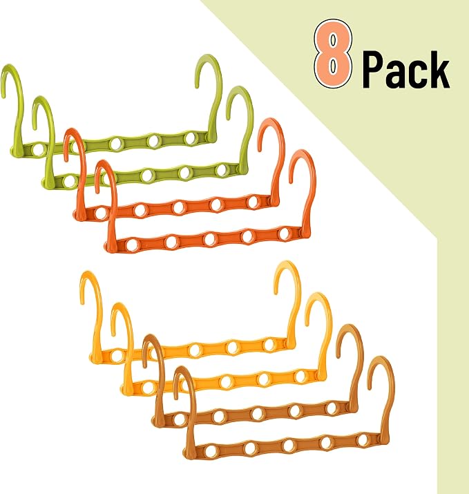 Mr. Pen- Space Saving Hangers, 8 pcs, 360° Rotating Hooks | Magic Cascading Hanger Organizer with 5 Enclosed Slots, Closet Organizers and Storage for Clothes