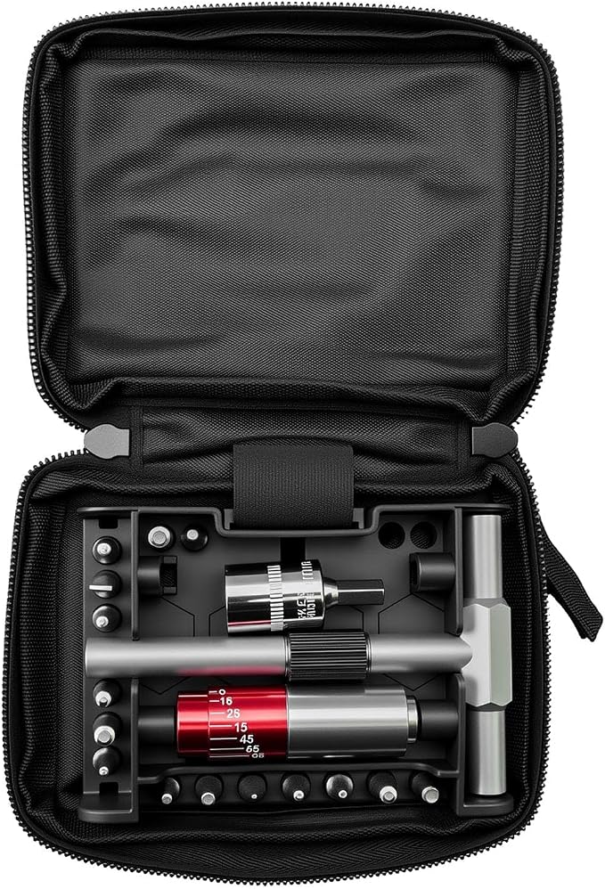 Maintenance Kit with T-Handle Wrench Torque Drivers Battery Cap Tool | Portable Multi-Functional Hardcase Maintenance Tool Set