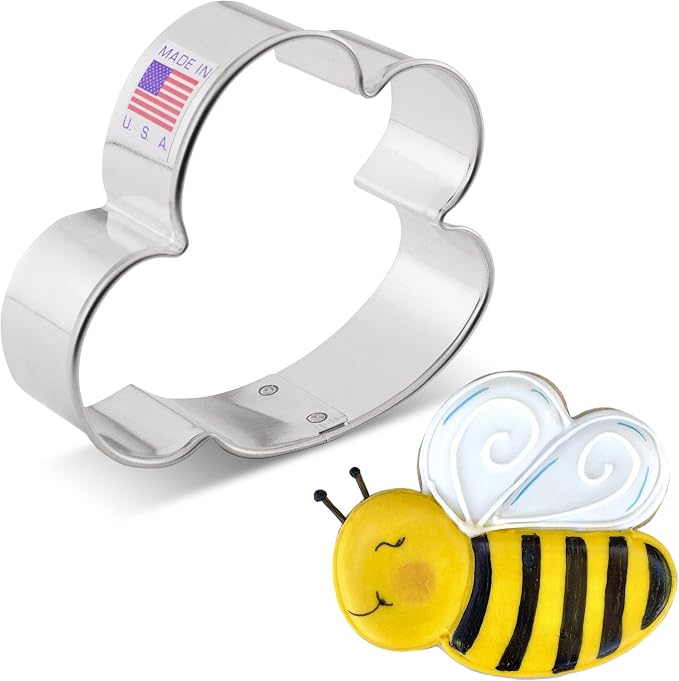 Ann Clark Cute Bee Cookie Cutter, 3" Made in USA
