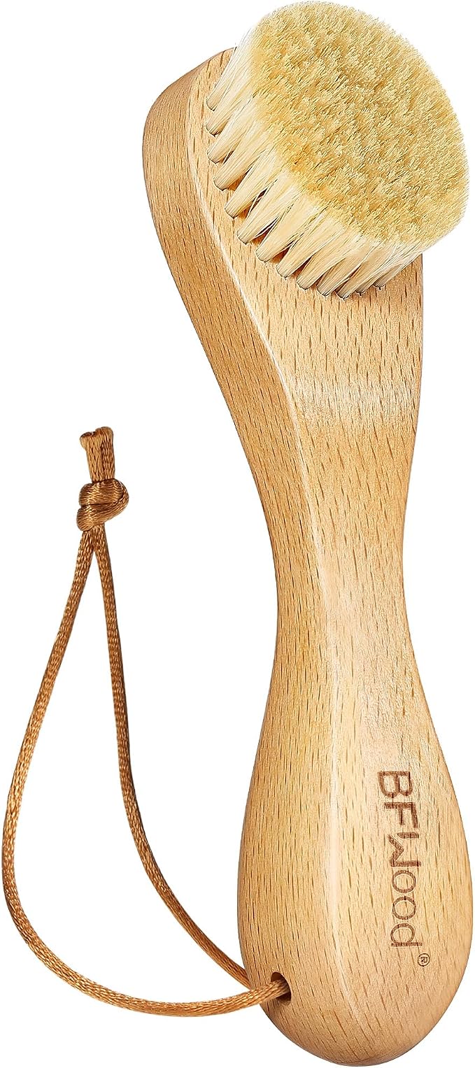 Laundry Stain Brush, Natural Soft Boar Bristles, Removes Tough Stains from Delicate Fabrics Like Knits, Cotton, and Linens, Gentle on Fabrics, No Damage
