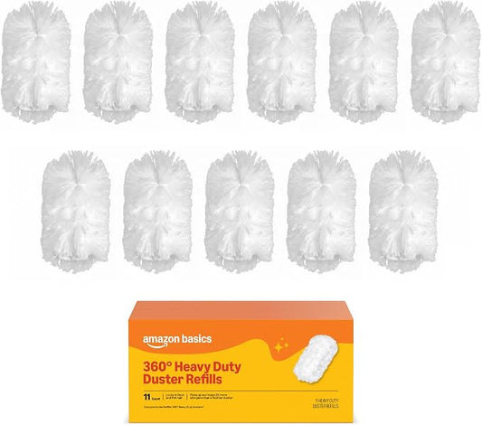 Amazon Basics 360° Heavy Duty Duster Refills, Picks up and Traps 2X More Allergens, 11 Count, Pack of 1