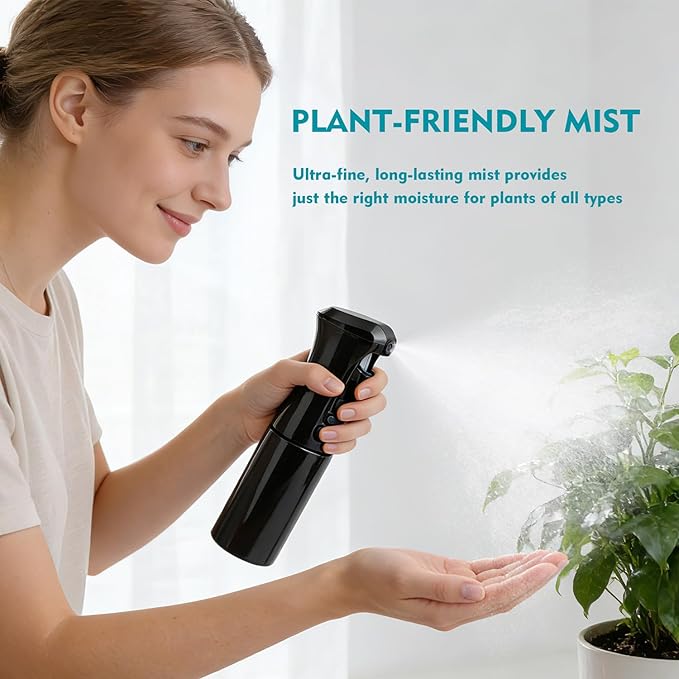 Continuous Spray Bottle, 6.8 OZ Hair Spray Bottles, Ultra-Fine Mister Spray Bottle for Hairstyling, Cleaning, Plants, Pets, Salons, and More (1 Pack)