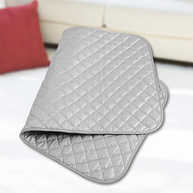 Joyzan Ironing Mat, Grip Iron Blanket Pad Portable Isolate Heat Ironing Alternative Cover Rest Board for Steam Pressing Table Top Travel Home Laundry Anywhere Washer Dryer Countertop Bed Quilting Gray
